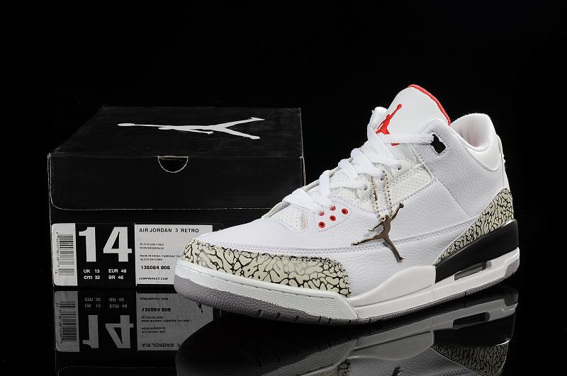 Air Jordan 3 Men Shoes Black//White/ Online